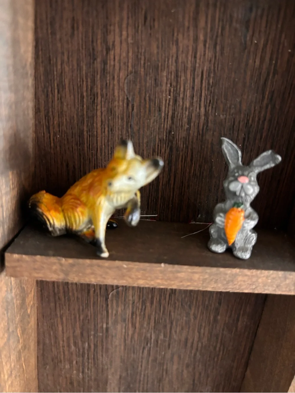 Miniature Wood Cubby Shelf Collectibles